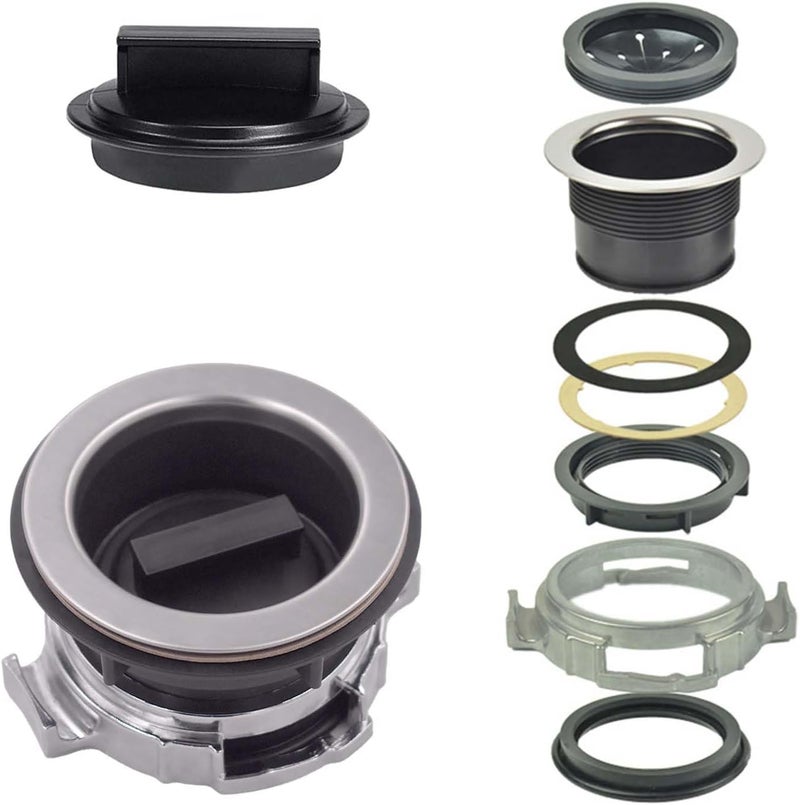 Anglepingping 8Pcs/Set Garbage Disposal Mount Sink Flange Kit and Stopper for Waste King, Garbage Disposal Drain Assembly Kit, Rubber Flange and Drain Lock Nut for Waste King, Whirlaway Parts (114mm) Model : 1030 - Image 1